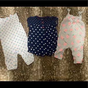 3 babygirl rompers